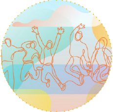 Illustrated outline figures of young people jumping and interacting, representing youth participation and collaboration in EU4Youth Policy Labs. Illustrated outline figures of young people jumping and interacting, representing youth participation and collaboration in EU4Youth Policy Labs.